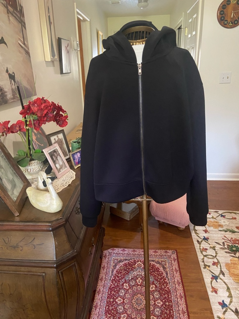 a new day Black Hooded Zip-Up Jacket